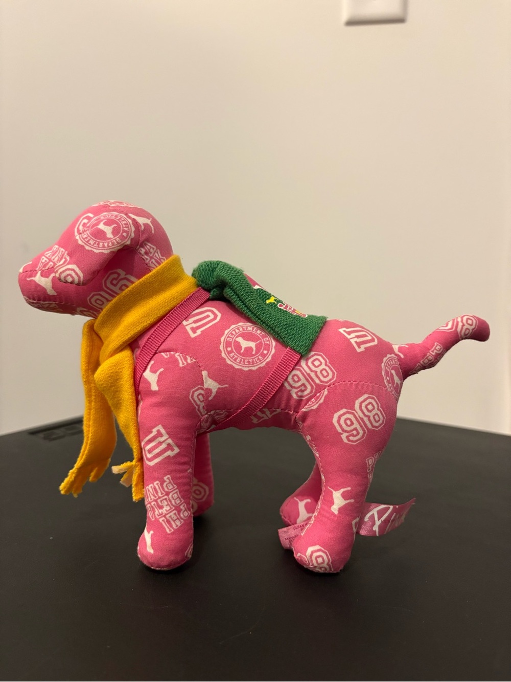 Victoria’s Secret PINK Pop Pink Plush Dog 2008 Pink Stuffed Puppy rare
